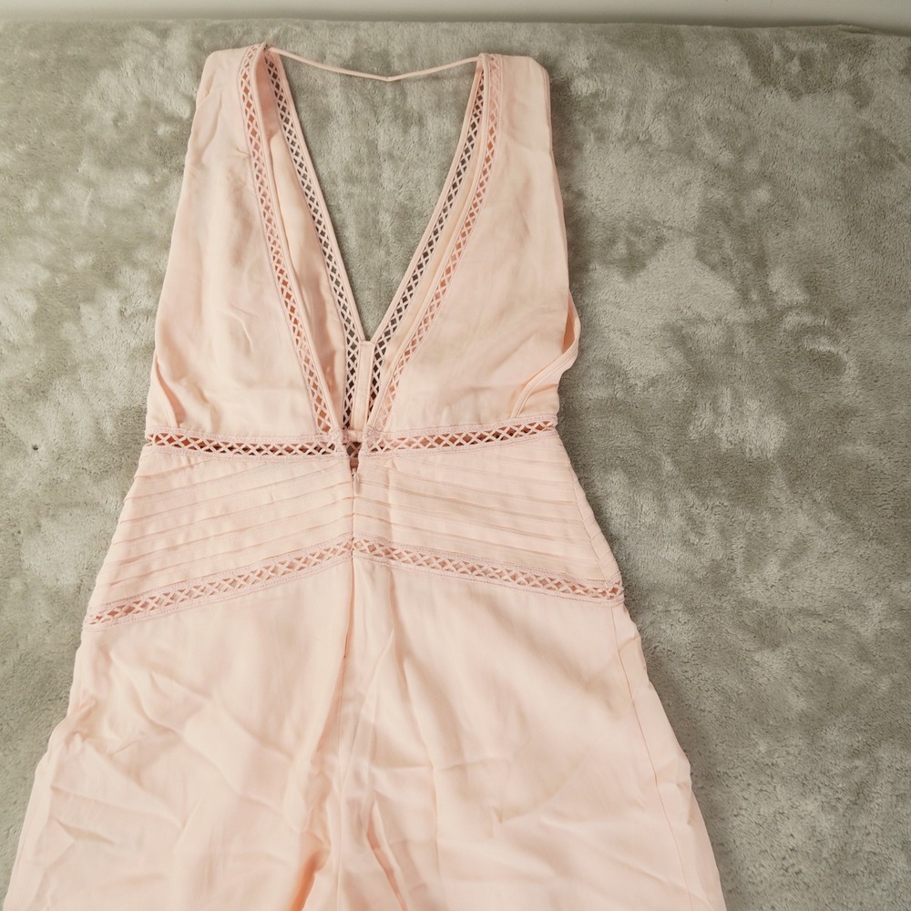 REISS Regular Wide Leg Resort Jumpsuit in Blush Pink Women's 4 Chic City - Picture 4 of 14
